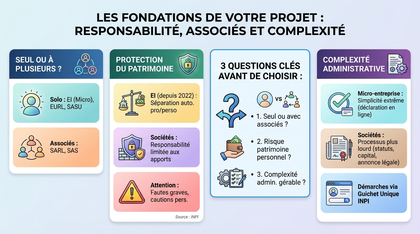 Comparaison des statuts juridiques : responsabilité, associés et complexité administrative pour les entrepreneurs
