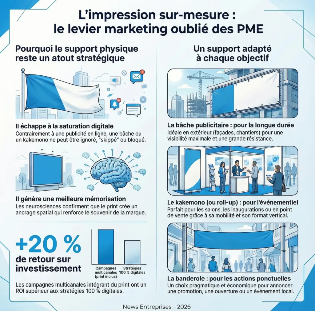 Infographie, impression sur mesure, levier marketing oublié des PME. 