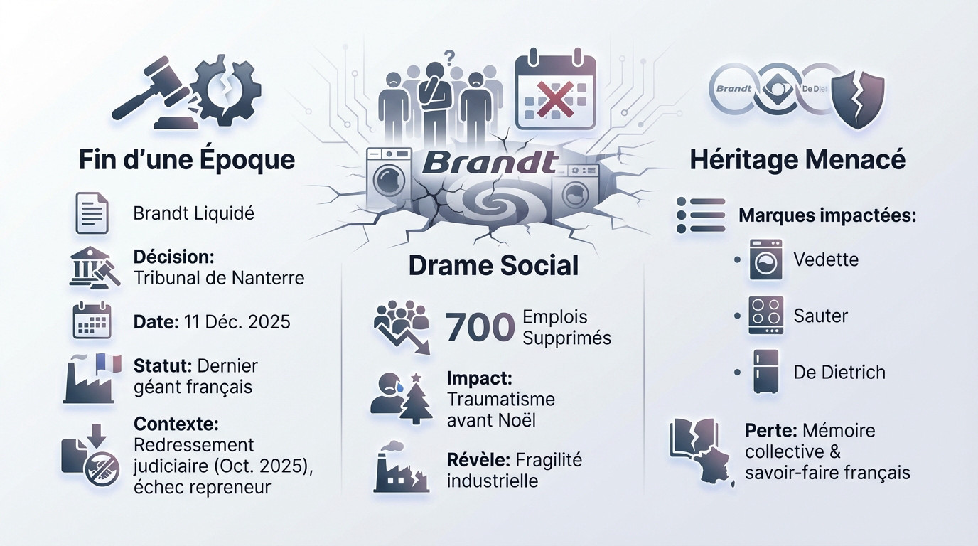 Usine Brandt à l'arrêt suite à la liquidation judiciaire du groupe d'électroménager
