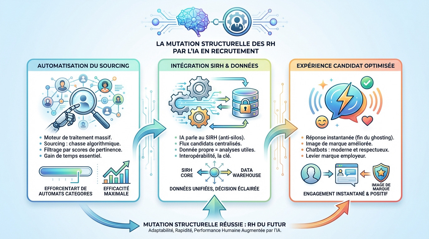 Transformation structurelle du recrutement par l'intelligence artificielle et automatisation des processus RH