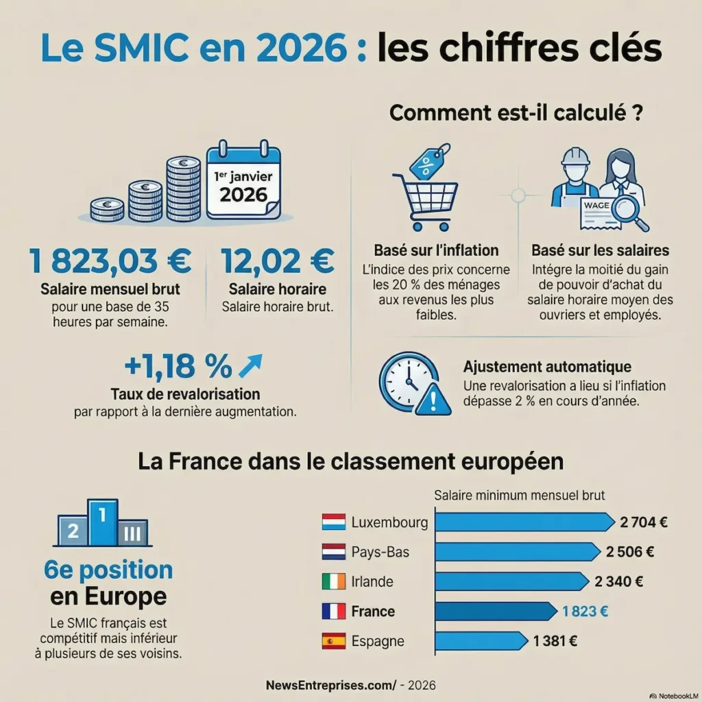 Infographie SMIC 2026