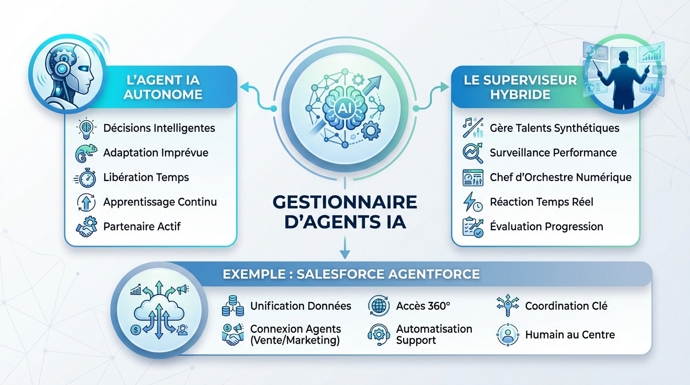 Zach Stauber supervisant des agents IA via la plateforme Agentforce de Salesforce