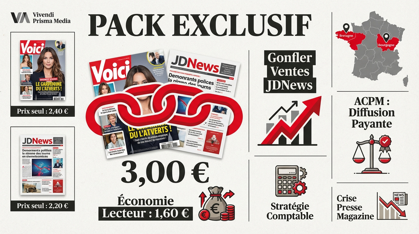Offre de couplage commercial entre Voici et JDNews par Prisma Média