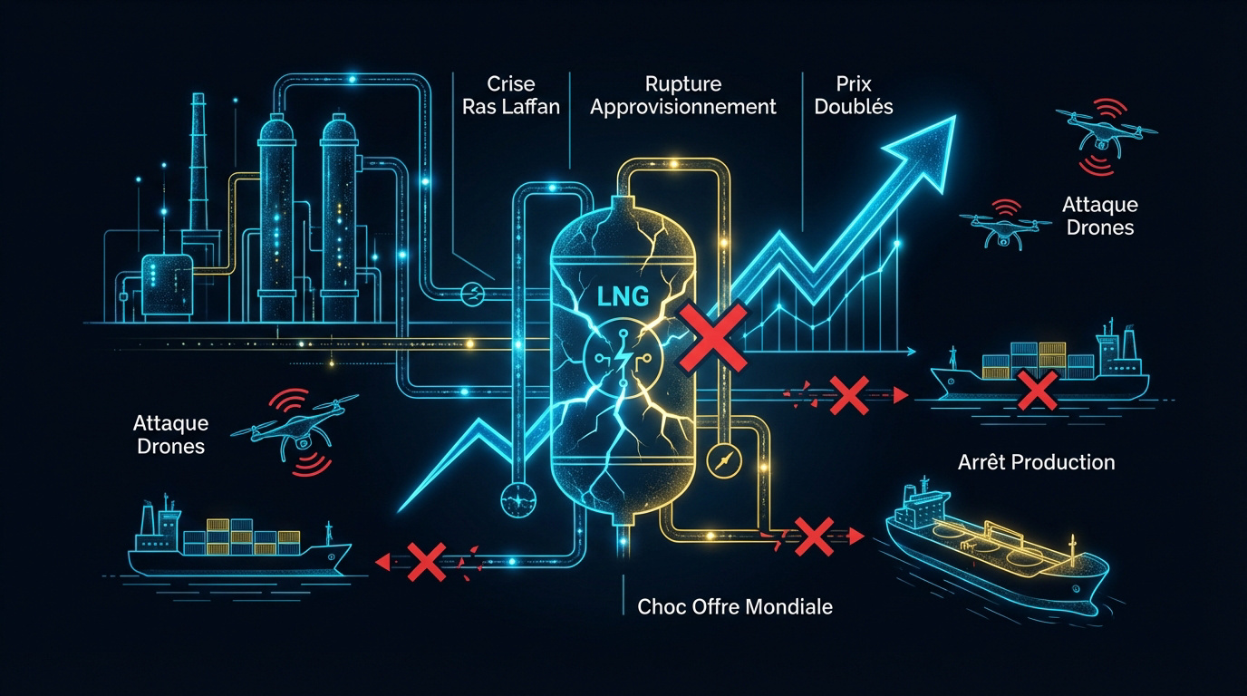 Infrastructures énergétiques de Ras Laffan sous tension après l'arrêt de la production