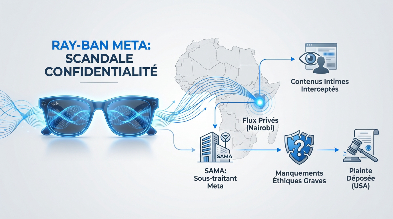 Lunettes connectées Ray-Ban Meta et enjeux de confidentialité