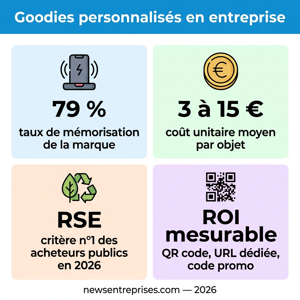 Infographie — goodies personnalisés en entreprise