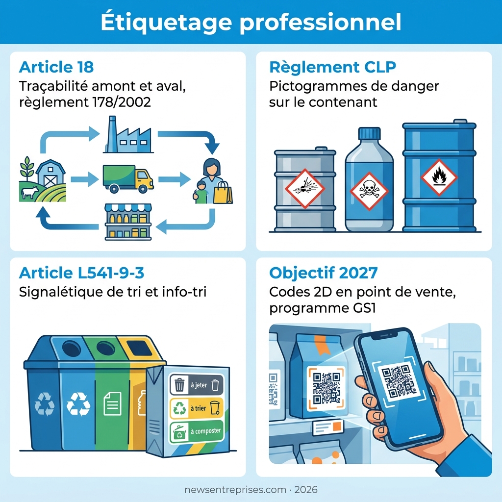 Infographie : étiquetage professionnel et traçabilité
